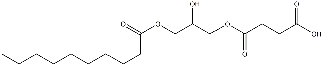 Succinic acid hydrogen 1-[2-hydroxy-3-(decanoyloxy)propyl] ester Structure