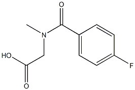 [N-(4-Fluorobenzoyl)-N-methylamino]acetic acid 구조식 이미지