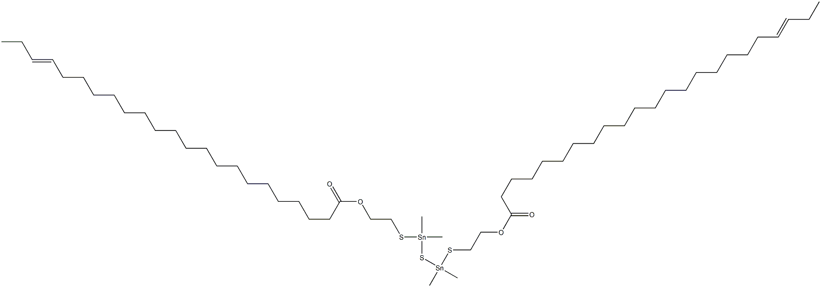 Bis[dimethyl[[2-(19-docosenylcarbonyloxy)ethyl]thio]stannyl] sulfide Structure