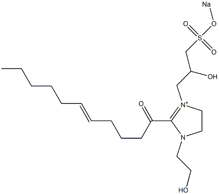 1-(2-Hydroxyethyl)-3-[2-hydroxy-3-(sodiooxysulfonyl)propyl]-2-(5-undecenoyl)-2-imidazoline-3-ium Structure