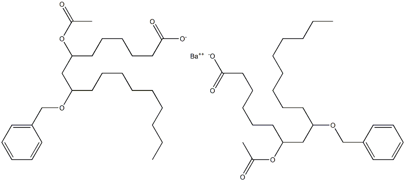 Bis(9-benzyloxy-7-acetyloxystearic acid)barium salt 구조식 이미지