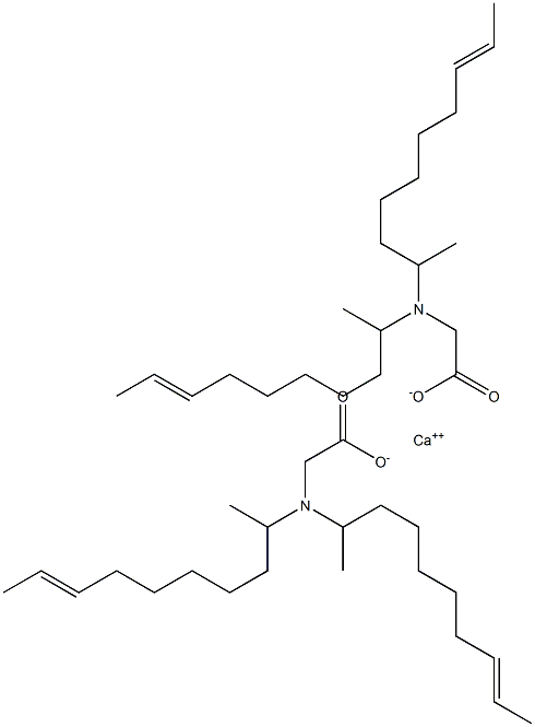 Bis[N,N-di(8-decen-2-yl)aminoacetic acid]calcium salt Structure