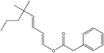 Phenylacetic acid 5,5-dimethyl-1,3-octadienyl ester Structure