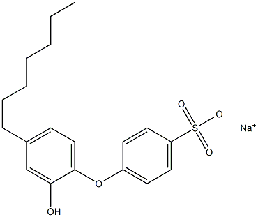 2'-Hydroxy-4'-heptyl[oxybisbenzene]-4-sulfonic acid sodium salt Structure