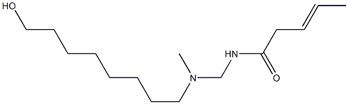 N-[[N-(8-Hydroxyoctyl)-N-methylamino]methyl]-3-pentenamide Structure