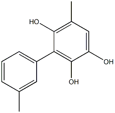 3-(3-Methylphenyl)-5-methylbenzene-1,2,4-triol 구조식 이미지