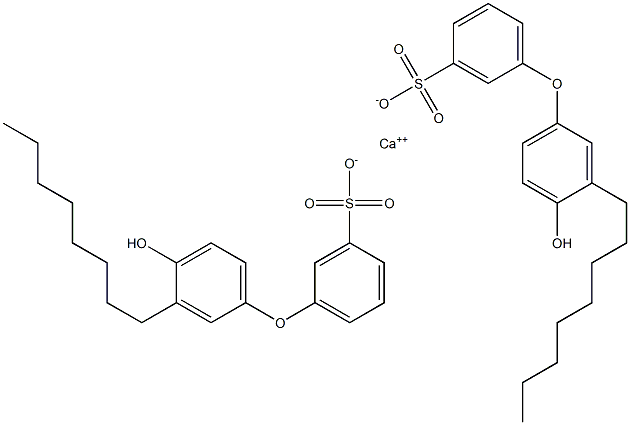 Bis(4'-hydroxy-3'-octyl[oxybisbenzene]-3-sulfonic acid)calcium salt Structure