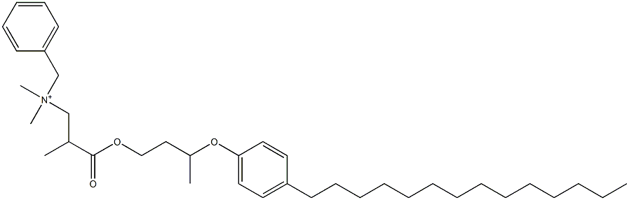 N,N-Dimethyl-N-benzyl-N-[2-[[3-(4-tetradecylphenyloxy)butyl]oxycarbonyl]propyl]aminium Structure