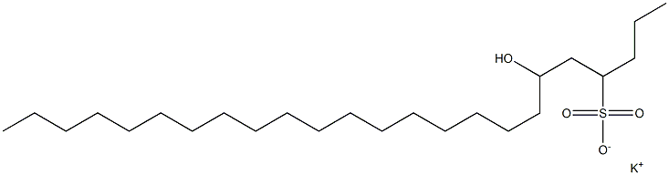 6-Hydroxytetracosane-4-sulfonic acid potassium salt Structure