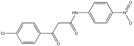 N-(4-Nitrophenyl)-3-(4-chlorophenyl)-3-oxopropanamide 구조식 이미지