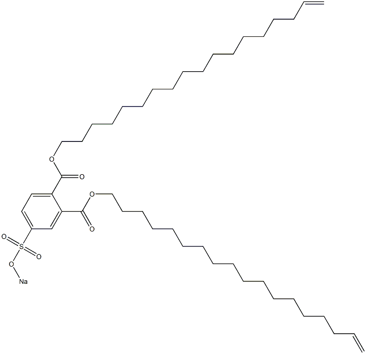 4-(Sodiosulfo)phthalic acid di(17-octadecenyl) ester 구조식 이미지