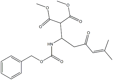 2-[1-[(Benzyloxycarbonyl)amino]-3-oxo-5-methyl-4-hexenyl]malonic acid dimethyl ester Structure