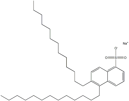 5,6-Ditridecyl-1-naphthalenesulfonic acid sodium salt Structure