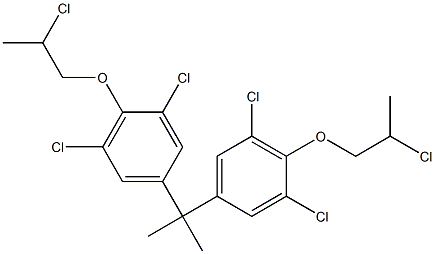 1,1'-[Isopropylidenebis(2,6-dichloro-4,1-phenyleneoxy)]bis(2-chloropropane) Structure