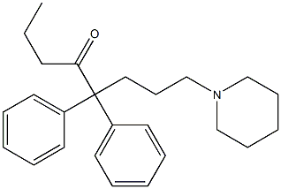 5,5-Diphenyl-8-piperidino-4-octanone Structure