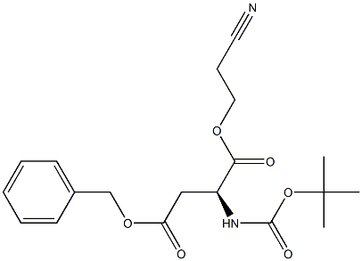 N-(tert-Butoxycarbonyl)aspartic acid 1-(2-cyanoethyl)4-benzyl ester Structure