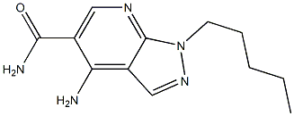 1-Pentyl-4-amino-1H-pyrazolo[3,4-b]pyridine-5-carboxamide 구조식 이미지