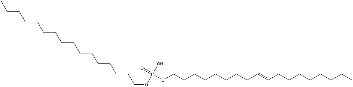 Phosphoric acid hydrogen hexadecyl 9-octadecenyl ester Structure