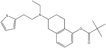 Pivalic acid 2-[ethyl[2-(2-thienyl)ethyl]amino]tetralin-5-yl ester 구조식 이미지