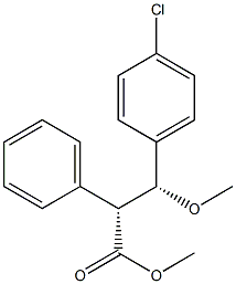 (2R,3R)-3-Methoxy-2-phenyl-3-(4-chlorophenyl)propionic acid methyl ester 구조식 이미지