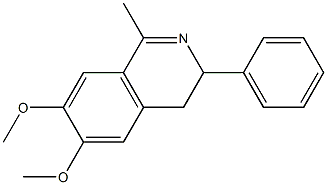 1-Methyl-3-phenyl-6,7-dimethoxy-3,4-dihydroisoquinoline 구조식 이미지
