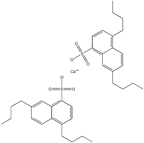 Bis(4,7-dibutyl-1-naphthalenesulfonic acid)calcium salt Structure