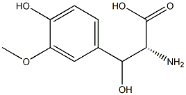 (2R)-3-(4-Hydroxy-3-methoxyphenyl)-3-hydroxy-2-aminopropanoic acid 구조식 이미지