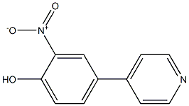 2-Nitro-4-(4-pyridyl)phenol 구조식 이미지