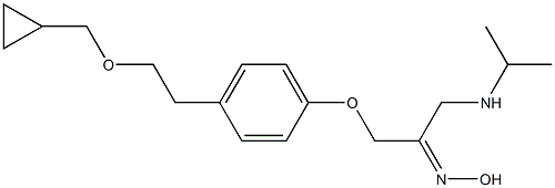 1-[4-(2-Cyclopropylmethoxyethyl)phenoxy]-3-isopropylaminoacetone (E)-oxime 구조식 이미지