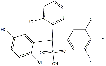 (2-Chloro-5-hydroxyphenyl)(3,4,5-trichlorophenyl)(2-hydroxyphenyl)methanesulfonic acid Structure