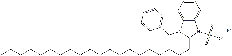 1-Benzyl-2,3-dihydro-2-icosyl-1H-benzimidazole-3-sulfonic acid potassium salt Structure