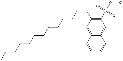 3-Tridecyl-2-naphthalenesulfonic acid potassium salt Structure