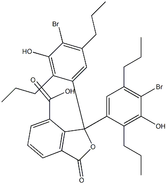 1,1-Bis(4-bromo-3-hydroxy-2,5-dipropylphenyl)-1,3-dihydro-3-oxoisobenzofuran-7-carboxylic acid Structure