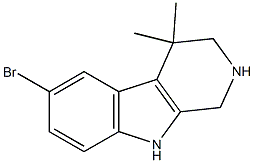 1,2,3,4-Tetrahydro-6-bromo-4,4-dimethyl-9H-pyrido[3,4-b]indole 구조식 이미지