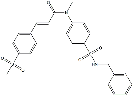 N-Methyl-4-methylsulfonyl-N-[4-[(2-pyridinylmethyl)sulfamoyl]phenyl]-trans-cinnamamide 구조식 이미지