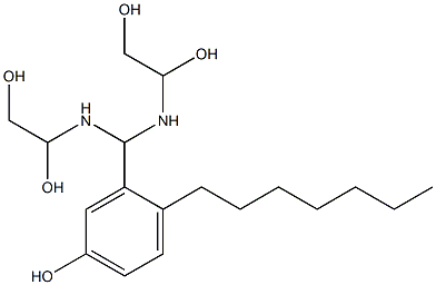 3-[Bis[(1,2-dihydroxyethyl)amino]methyl]-4-heptylphenol Structure
