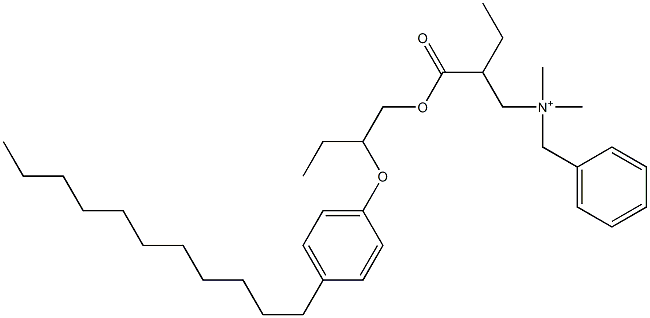 N,N-Dimethyl-N-benzyl-N-[2-[[2-(4-undecylphenyloxy)butyl]oxycarbonyl]butyl]aminium Structure