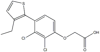 [4-[3-Ethylthiophen-2-yl]-2,3-dichlorophenoxy]acetic acid Structure