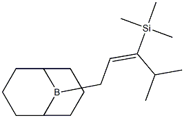 9-[(E)-3-(Trimethylsilyl)-4-methyl-2-pentenyl]-9-borabicyclo[3.3.1]nonane Structure