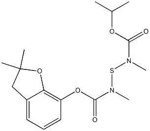 2,3-Dihydro-2,2-dimethyl-7-[N-(N-methyl-N-isopropoxycarbonylaminothio)-N-methylcarbamoyloxy]benzofuran 구조식 이미지