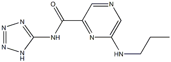 6-Propylamino-N-(1H-tetrazol-5-yl)pyrazine-2-carboxamide 구조식 이미지