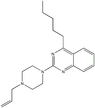 4-Pentyl-2-[4-(2-propenyl)piperazino]quinazoline 구조식 이미지