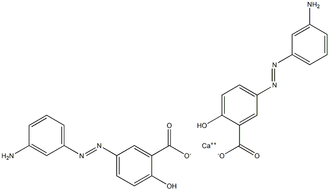 Calcium bis[5-(m-aminophenylazo)-2-hydroxybenzenecarboxylate] 구조식 이미지