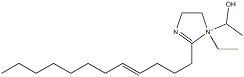 2-(4-Dodecenyl)-1-ethyl-1-(1-hydroxyethyl)-2-imidazoline-1-ium 구조식 이미지