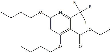 4,6-Dibutoxy-2-trifluoromethylpyridine-3-carboxylic acid ethyl ester Structure