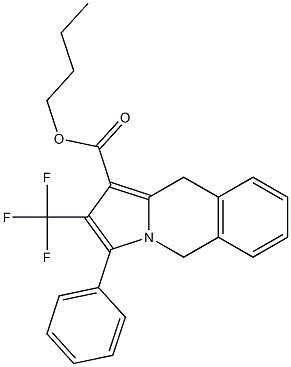 5,10-Dihydro-3-phenyl-2-trifluoromethylpyrrolo[1,2-b]isoquinoline-1-carboxylic acid butyl ester 구조식 이미지
