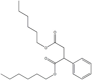 Phenylsuccinic acid dihexyl ester 구조식 이미지