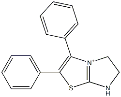 6,7-Dihydro-2,3-diphenyl-5H-imidazo[2,1-b]thiazol-4-ium 구조식 이미지