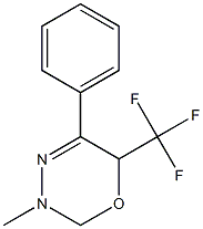 3-Methyl-5-phenyl-6-(trifluoromethyl)-3,6-dihydro-2H-1,3,4-oxadiazine 구조식 이미지