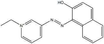 1-Ethyl-3-(2-hydroxy-1-naphtylazo)pyridinium 구조식 이미지